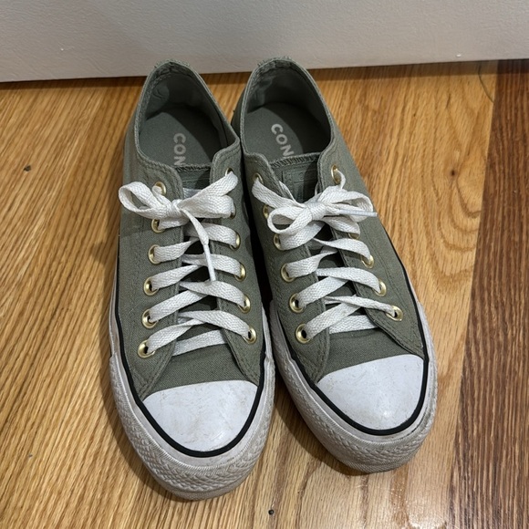 Converse platform low sneakers in green - Picture 4 of 5